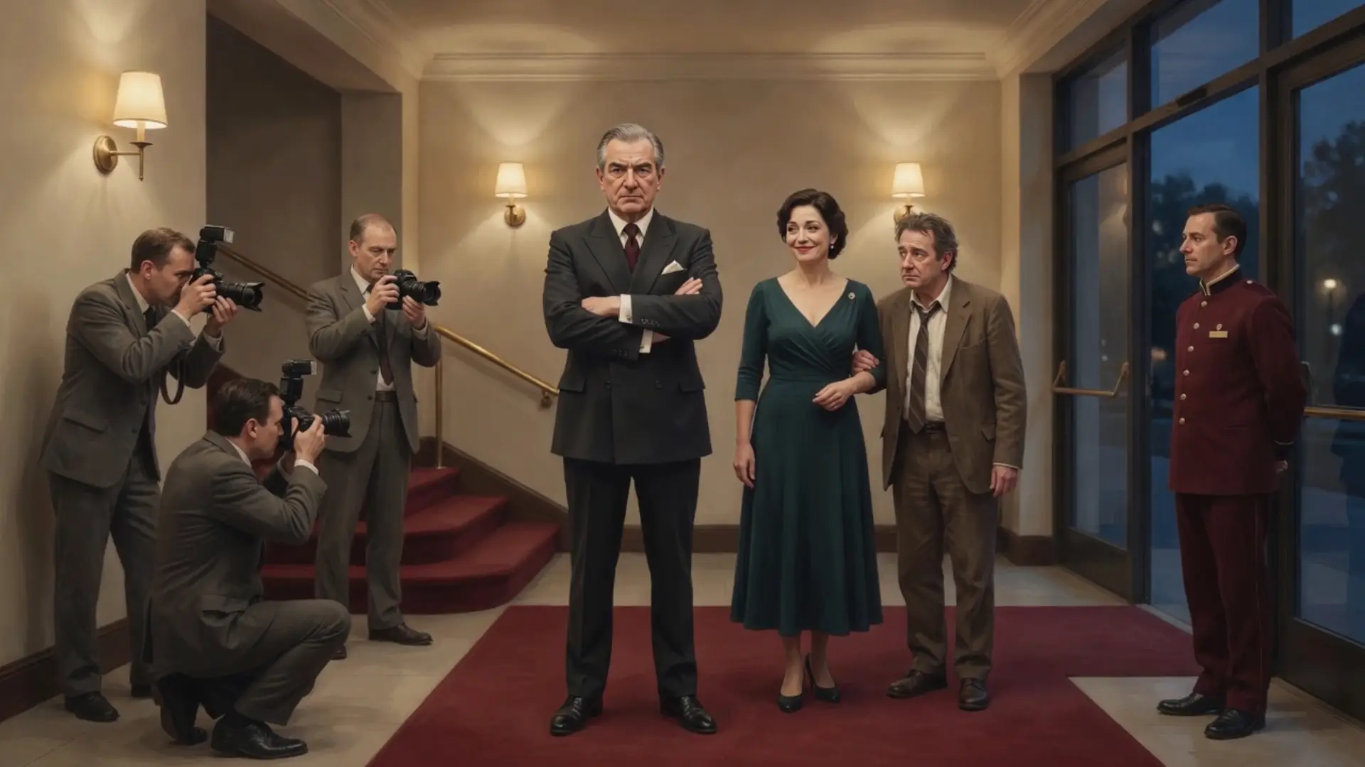 Red-carpet premiere with photographers in front of the cast